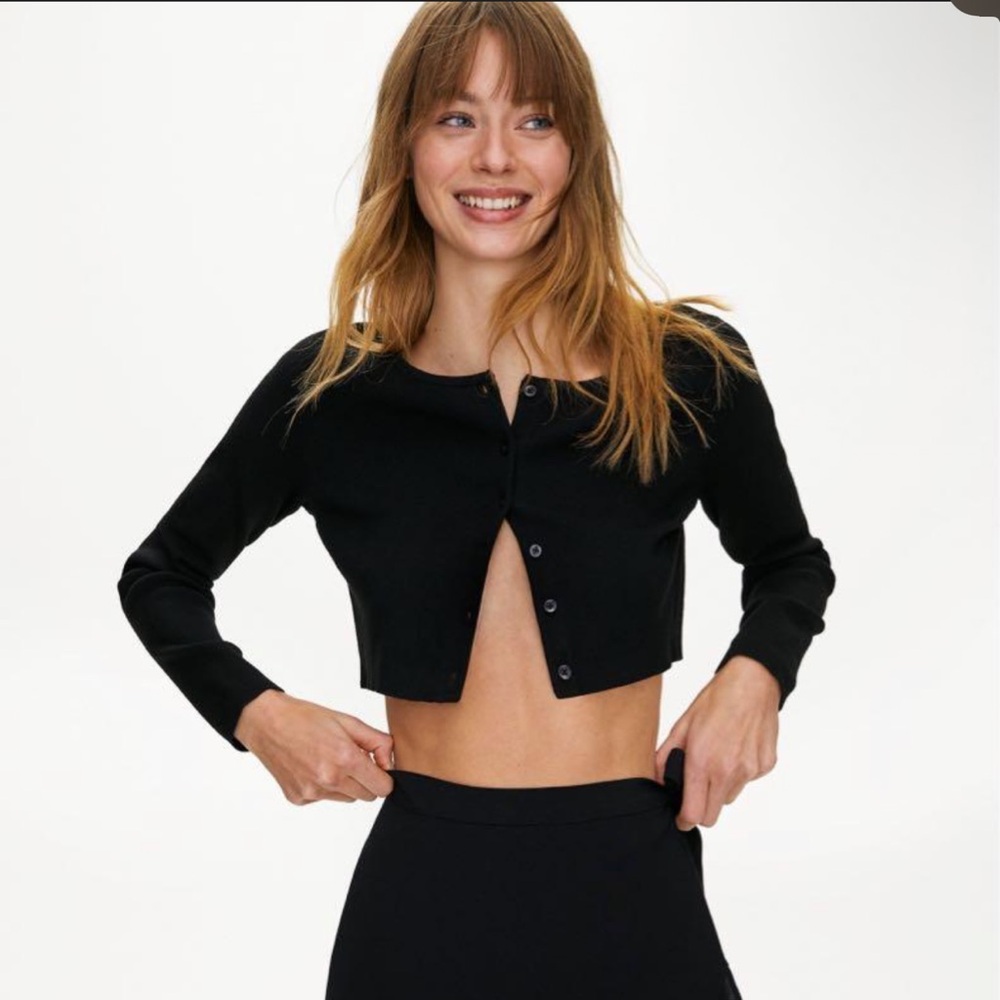 Sunday Best Black Cropped Cardigan